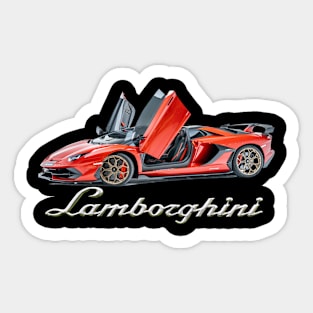 Lamborghini SVJ Supercar Products Sticker